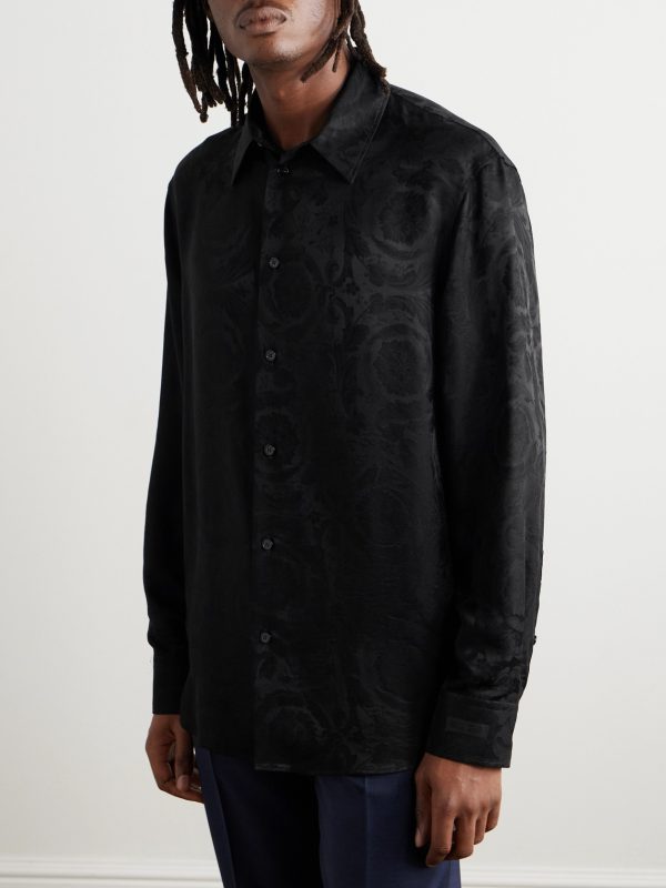 Baroque Satin-Jacquard Shirt - FR Baroque Satin-Jacquard Shirt - FR