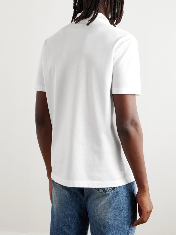 Medusa Embroidered Cotton-Piqué Polo Shirt - BK Medusa Embroidered Cotton-Piqué Polo Shirt - BK