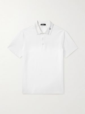 Medusa Embroidered Cotton-Piqué Polo Shirt Medusa Embroidered Cotton-Piqué Polo Shirt