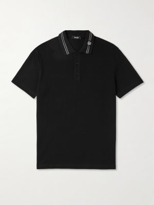 Medusa Embroidered Cotton-Piqué Polo Shirt Medusa Embroidered Cotton-Piqué Polo Shirt