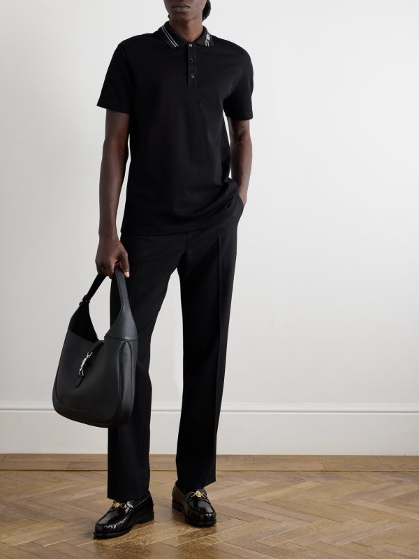 Medusa Embroidered Cotton-Piqué Polo Shirt - OU Medusa Embroidered Cotton-Piqué Polo Shirt - OU