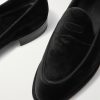 Bill Grosgrain and Leather-Trimmed Velvet Loafers - CU