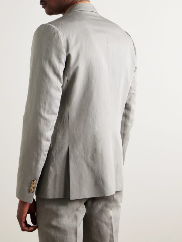 Linen, Cotton and Lyocell-Blend Suit Jacket - BK Linen, Cotton and Lyocell-Blend Suit Jacket - BK