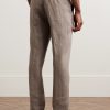 Slim-Fit Tapered Linen Trousers - BK Slim-Fit Tapered Linen Trousers - BK