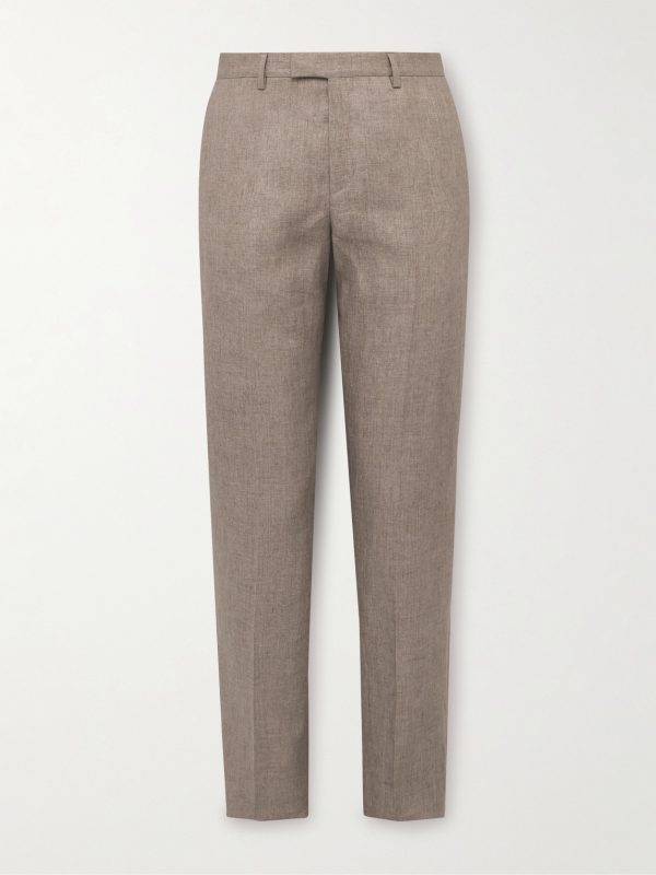 Slim-Fit Tapered Linen Trousers Slim-Fit Tapered Linen Trousers