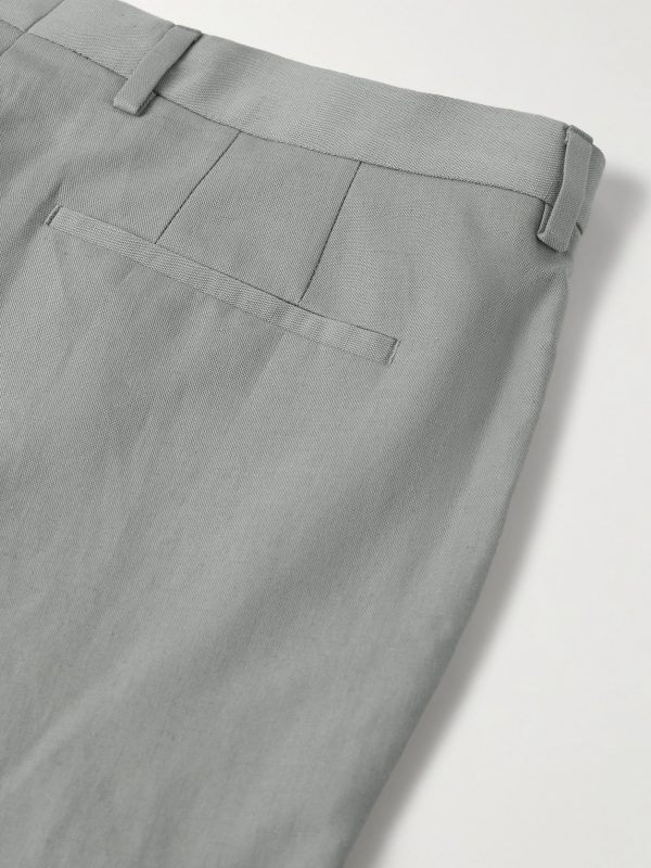 Slim-Fit Linen, Cotton and Lyocell-Blend Suit Trousers - CU Slim-Fit Linen, Cotton and Lyocell-Blend Suit Trousers - CU