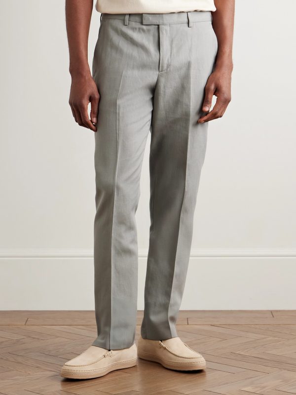 Slim-Fit Linen, Cotton and Lyocell-Blend Suit Trousers - FR Slim-Fit Linen, Cotton and Lyocell-Blend Suit Trousers - FR