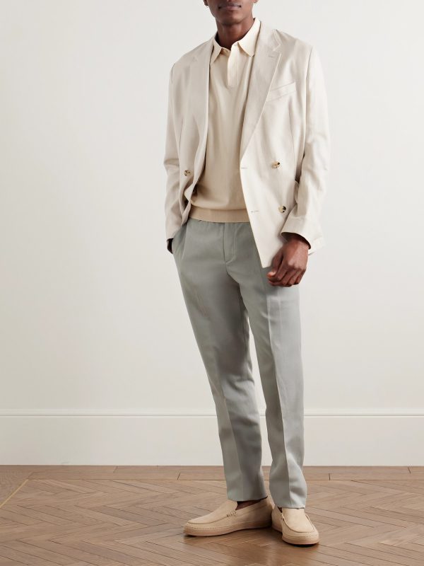 Slim-Fit Linen, Cotton and Lyocell-Blend Suit Trousers - OU Slim-Fit Linen, Cotton and Lyocell-Blend Suit Trousers - OU