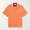 Convertible-Collar Linen Shirt Convertible-Collar Linen Shirt