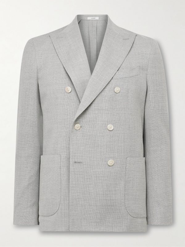 Unstructured Double-Breasted Virgin Wool Blazer Unstructured Double-Breasted Virgin Wool Blazer