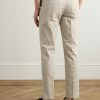 Slim-Fit Tapered Garment-Dyed Cotton-Blend Twill Suit Trousers - BK Slim-Fit Tapered Garment-Dyed Cotton-Blend Twill Suit Trousers - BK