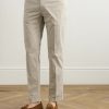 Slim-Fit Tapered Garment-Dyed Cotton-Blend Twill Suit Trousers - FR Slim-Fit Tapered Garment-Dyed Cotton-Blend Twill Suit Trousers - FR