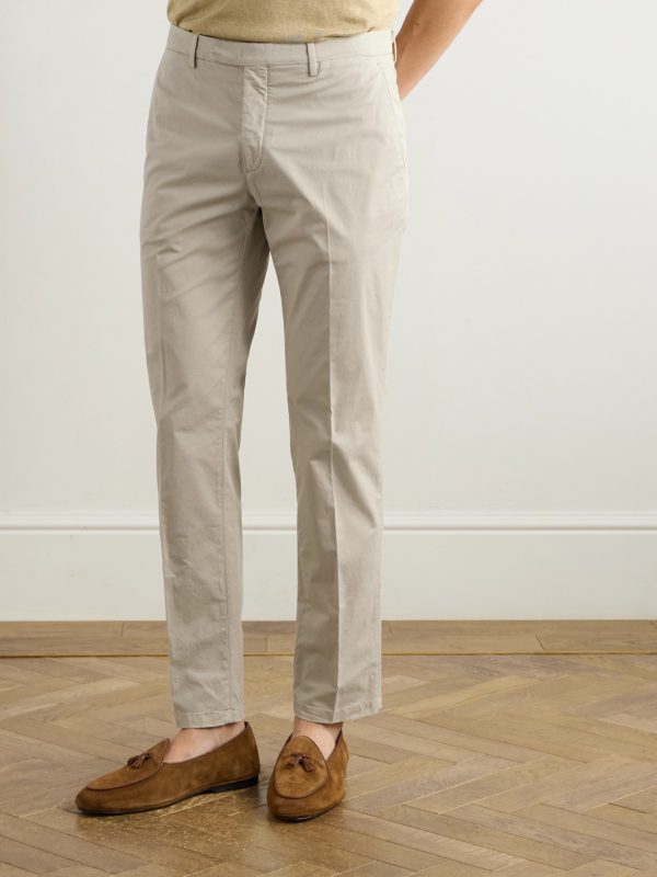 Slim-Fit Tapered Garment-Dyed Cotton-Blend Twill Suit Trousers - FR Slim-Fit Tapered Garment-Dyed Cotton-Blend Twill Suit Trousers - FR
