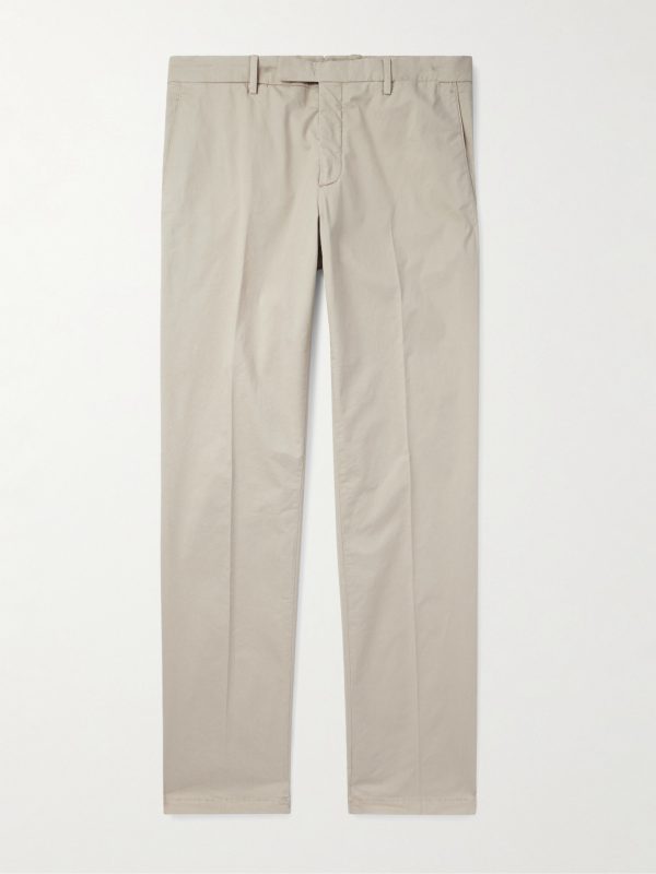 Slim-Fit Tapered Garment-Dyed Cotton-Blend Twill Suit Trousers Slim-Fit Tapered Garment-Dyed Cotton-Blend Twill Suit Trousers
