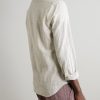 Striped Cotton and Linen-Blend Shirt - BK