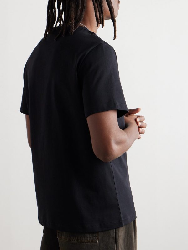 Logo-Embroidered Cotton-Jersey T-Shirt - BK Logo-Embroidered Cotton-Jersey T-Shirt - BK