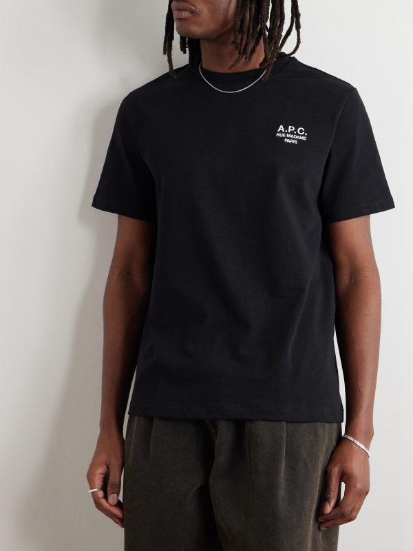 Logo-Embroidered Cotton-Jersey T-Shirt - FR Logo-Embroidered Cotton-Jersey T-Shirt - FR