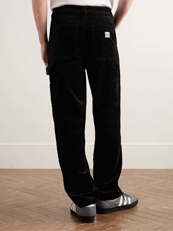 Fergus Straight-Leg Cotton-Blend Corduroy Trousers - BK Fergus Straight-Leg Cotton-Blend Corduroy Trousers - BK