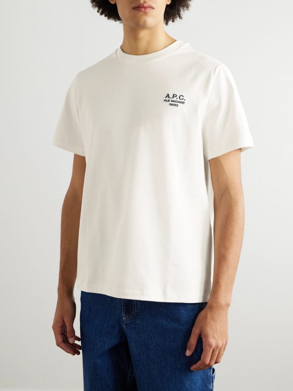 Logo-Embroidered Cotton-Jersey T-Shirt - FR Logo-Embroidered Cotton-Jersey T-Shirt - FR