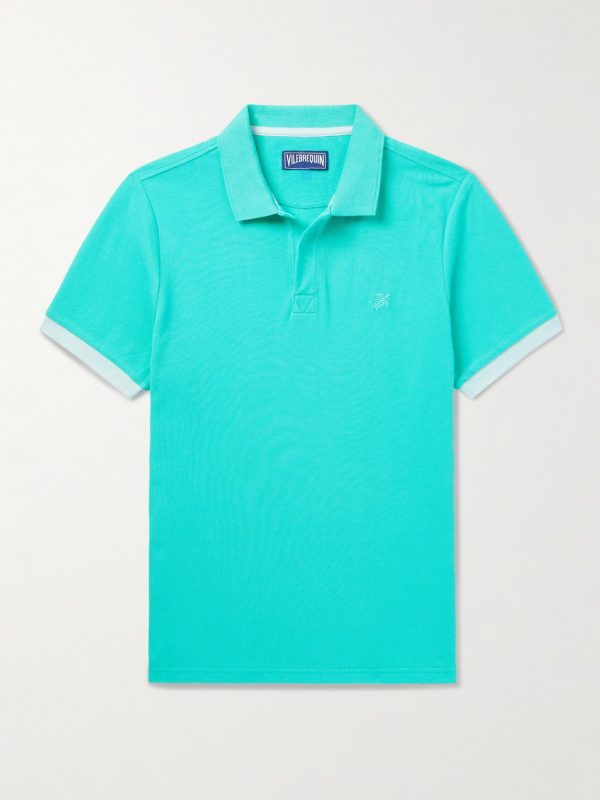 Slim-Fit Logo-Embroidered Organic Cotton-Piqué Polo Shirt Slim-Fit Logo-Embroidered Organic Cotton-Piqué Polo Shirt