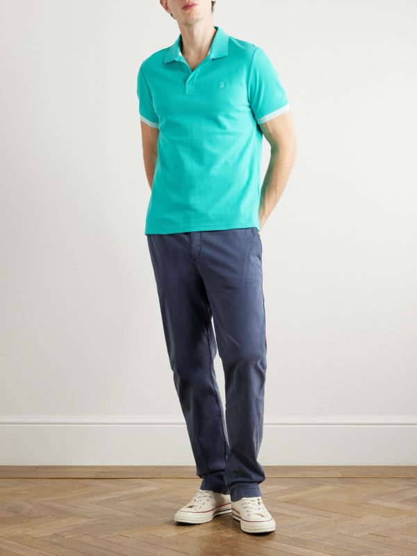 Slim-Fit Logo-Embroidered Organic Cotton-Piqué Polo Shirt - OU Slim-Fit Logo-Embroidered Organic Cotton-Piqué Polo Shirt - OU