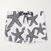 Manta Straight-Leg Short-Length Printed Swim Shorts Manta Straight-Leg Short-Length Printed Swim Shorts