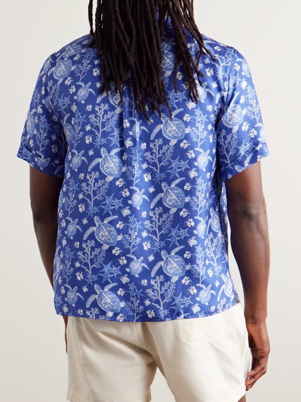 Charli Camp-Collar Printed Silk-Twill Shirt - BK Charli Camp-Collar Printed Silk-Twill Shirt - BK