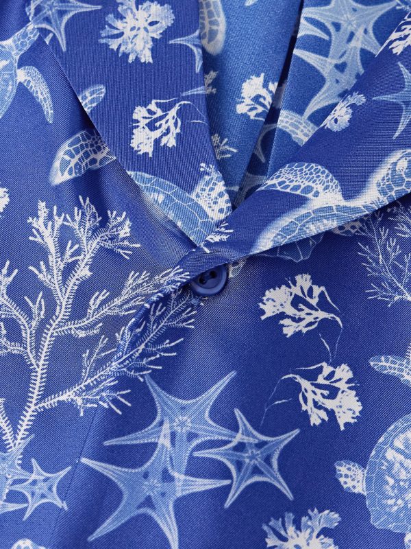 Charli Camp-Collar Printed Silk-Twill Shirt - CU Charli Camp-Collar Printed Silk-Twill Shirt - CU