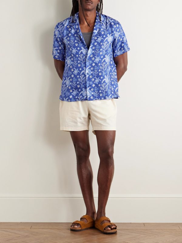 Charli Camp-Collar Printed Silk-Twill Shirt - OU Charli Camp-Collar Printed Silk-Twill Shirt - OU