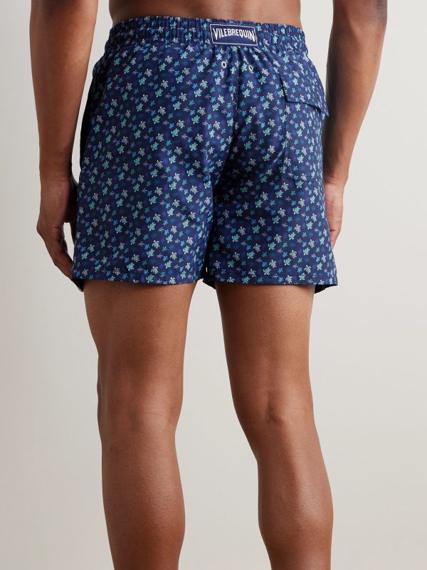 Moorea Straight-Leg Mid-Length Printed Swim Shorts - BK