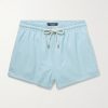 Milton Slim-Fit Short-Length Striped Wool-Blend Swim Shorts Milton Slim-Fit Short-Length Striped Wool-Blend Swim Shorts