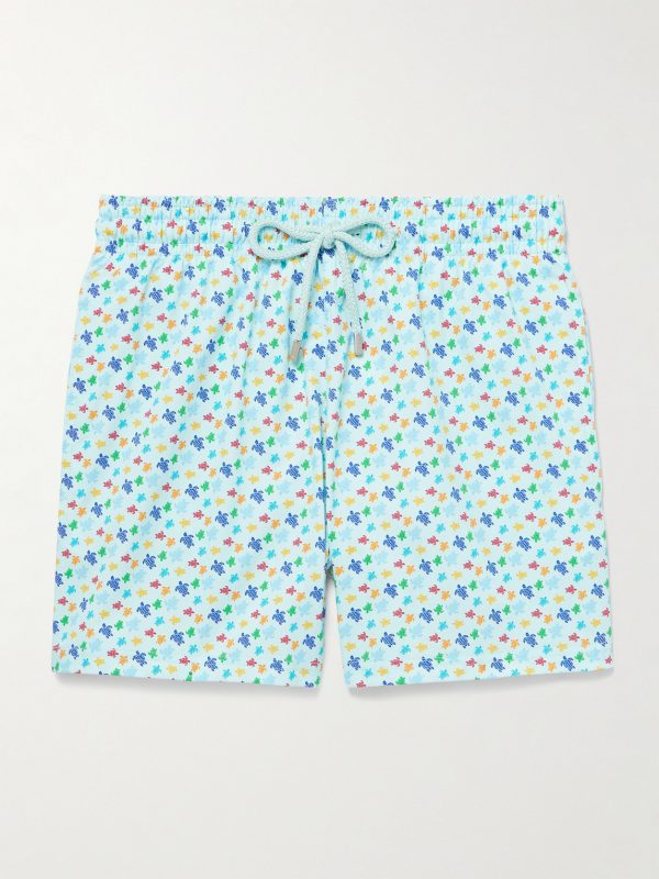 Moorise Straight-Leg Mid-Length Printed Recycled Swim Shorts Moorise Straight-Leg Mid-Length Printed Recycled Swim Shorts