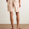 Baie Straight-Leg Linen Drawstring Cargo Shorts - BK
