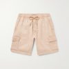 Baie Straight-Leg Linen Drawstring Cargo Shorts
