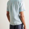 Charli Camp-Collar Linen Shirt - BK
