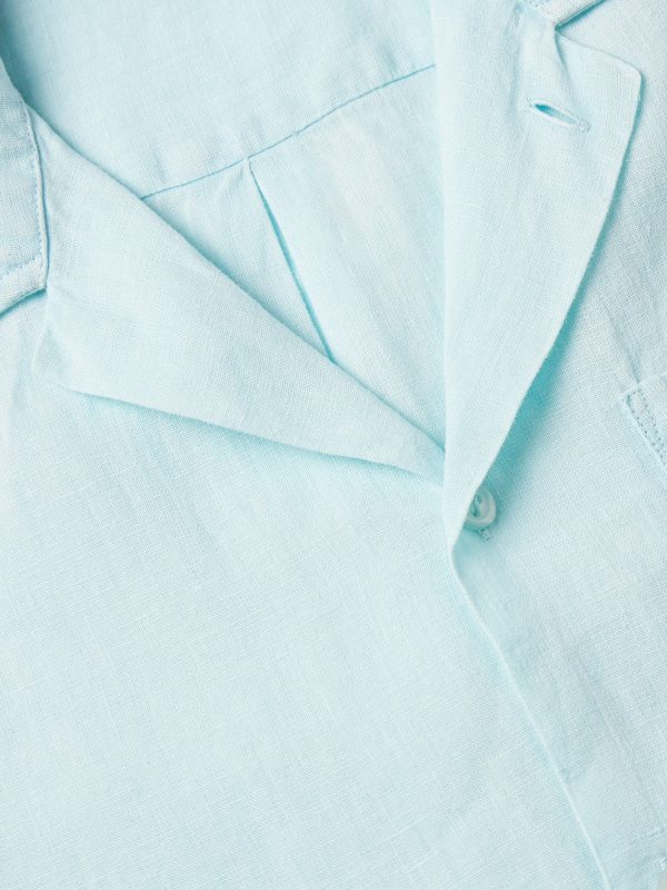 Charli Camp-Collar Linen Shirt - CU