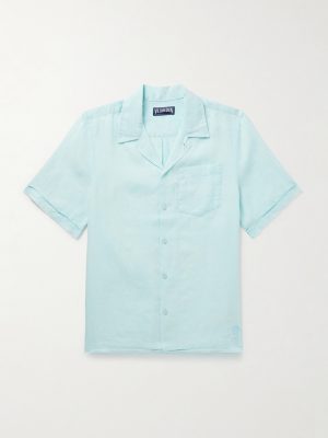 Charli Camp-Collar Linen Shirt