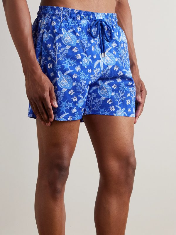 Moonrise Straight-Leg Mid-Length Printed Swim Shorts - OU Moonrise Straight-Leg Mid-Length Printed Swim Shorts - OU