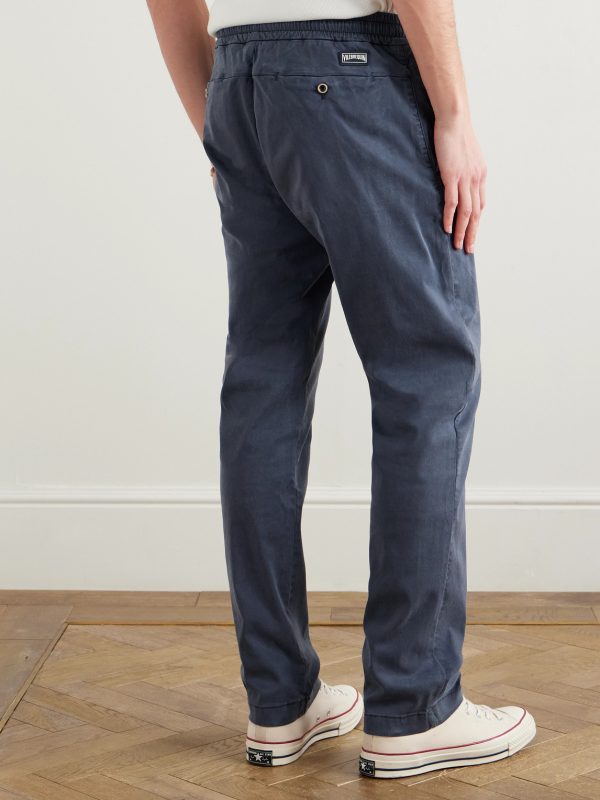 Clemence Slim-Fit Straight-Leg TENCEL™ Lyocell-Blend Drawstring Trousers - BK Clemence Slim-Fit Straight-Leg TENCEL™ Lyocell-Blend Drawstring Trousers - BK