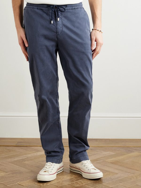 Clemence Slim-Fit Straight-Leg TENCEL™ Lyocell-Blend Drawstring Trousers - FR Clemence Slim-Fit Straight-Leg TENCEL™ Lyocell-Blend Drawstring Trousers - FR