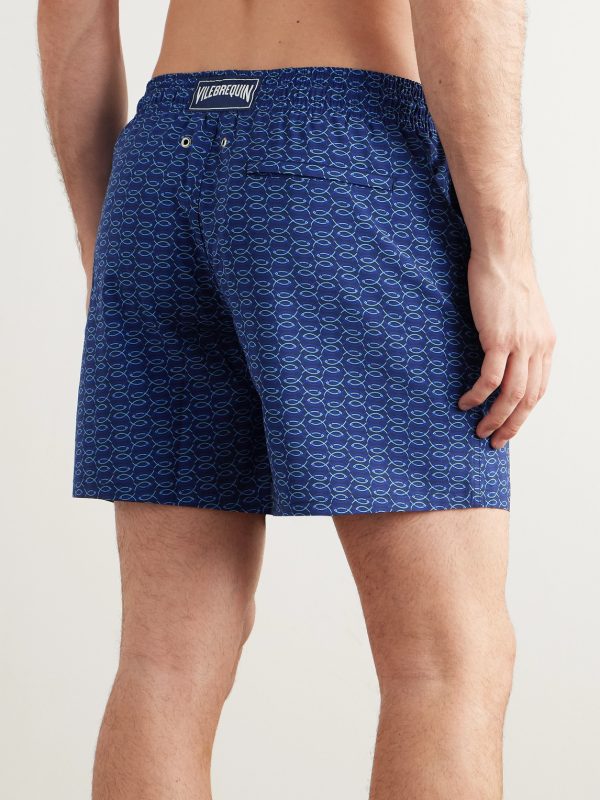 Moopea Straight-Leg Mid-Length Printed Wool Swim Shorts - BK