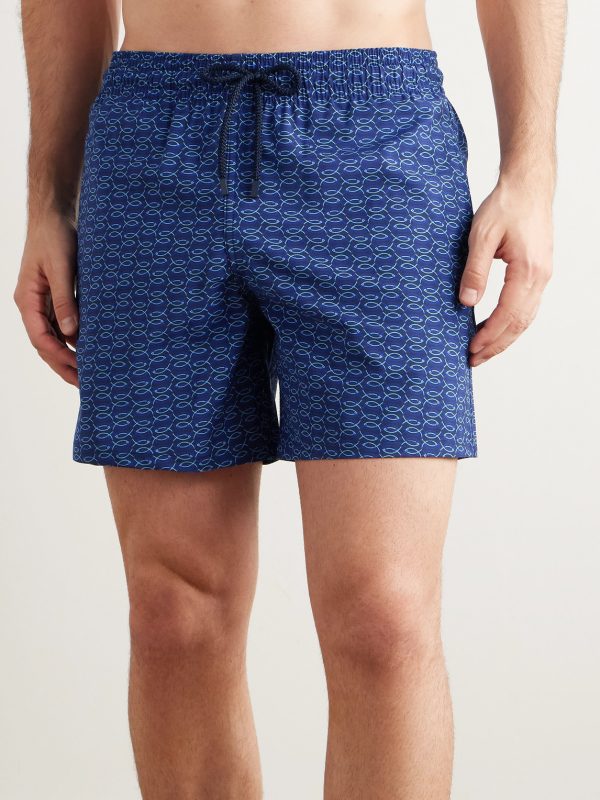 Moopea Straight-Leg Mid-Length Printed Wool Swim Shorts - OU