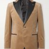 Slim-Fit Satin-Trimmed Cotton-Velvet Tuxedo Jacket