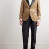 Slim-Fit Satin-Trimmed Cotton-Velvet Tuxedo Jacket - OU