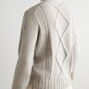 Cable-Knit Cashmere Rollneck Sweater - BK Cable-Knit Cashmere Rollneck Sweater - BK