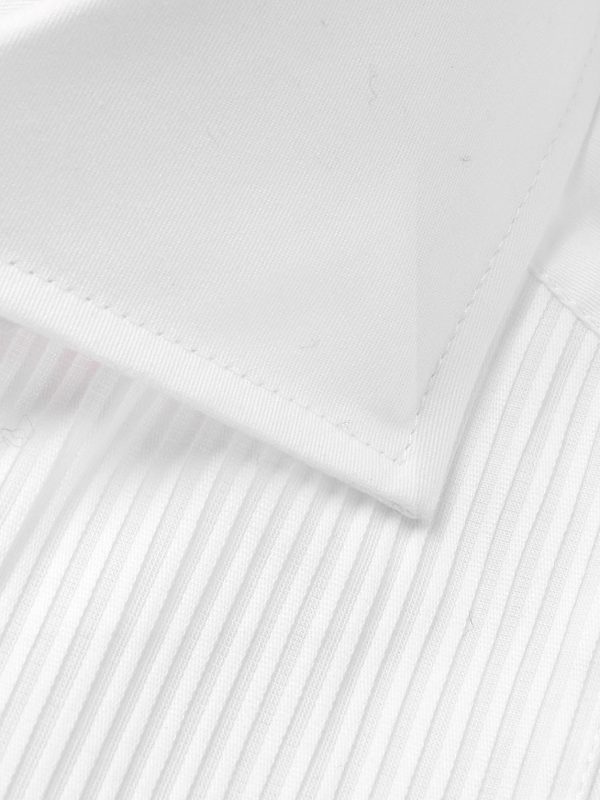 Double-Cuff Bib-Front Cotton-Poplin Shirt - CU