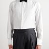 Double-Cuff Bib-Front Cotton-Poplin Shirt - FR