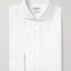 Double-Cuff Bib-Front Cotton-Poplin Shirt