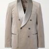 Slim-Fit Shawl-Collar Double-Breasted Cotton-Velvet Tuxedo Jacket Slim-Fit Shawl-Collar Double-Breasted Cotton-Velvet Tuxedo Jacket