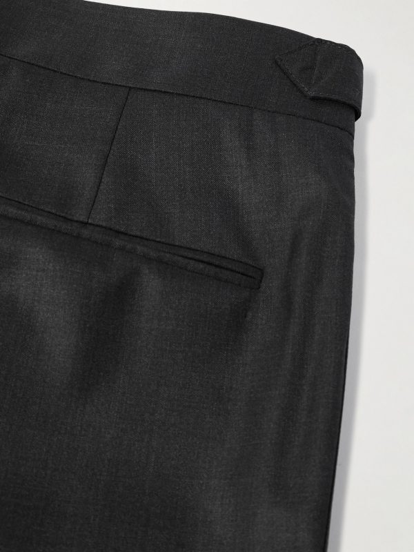 Pleated Virgin Wool and Silk-Blend Suit Trousers - CU Pleated Virgin Wool and Silk-Blend Suit Trousers - CU